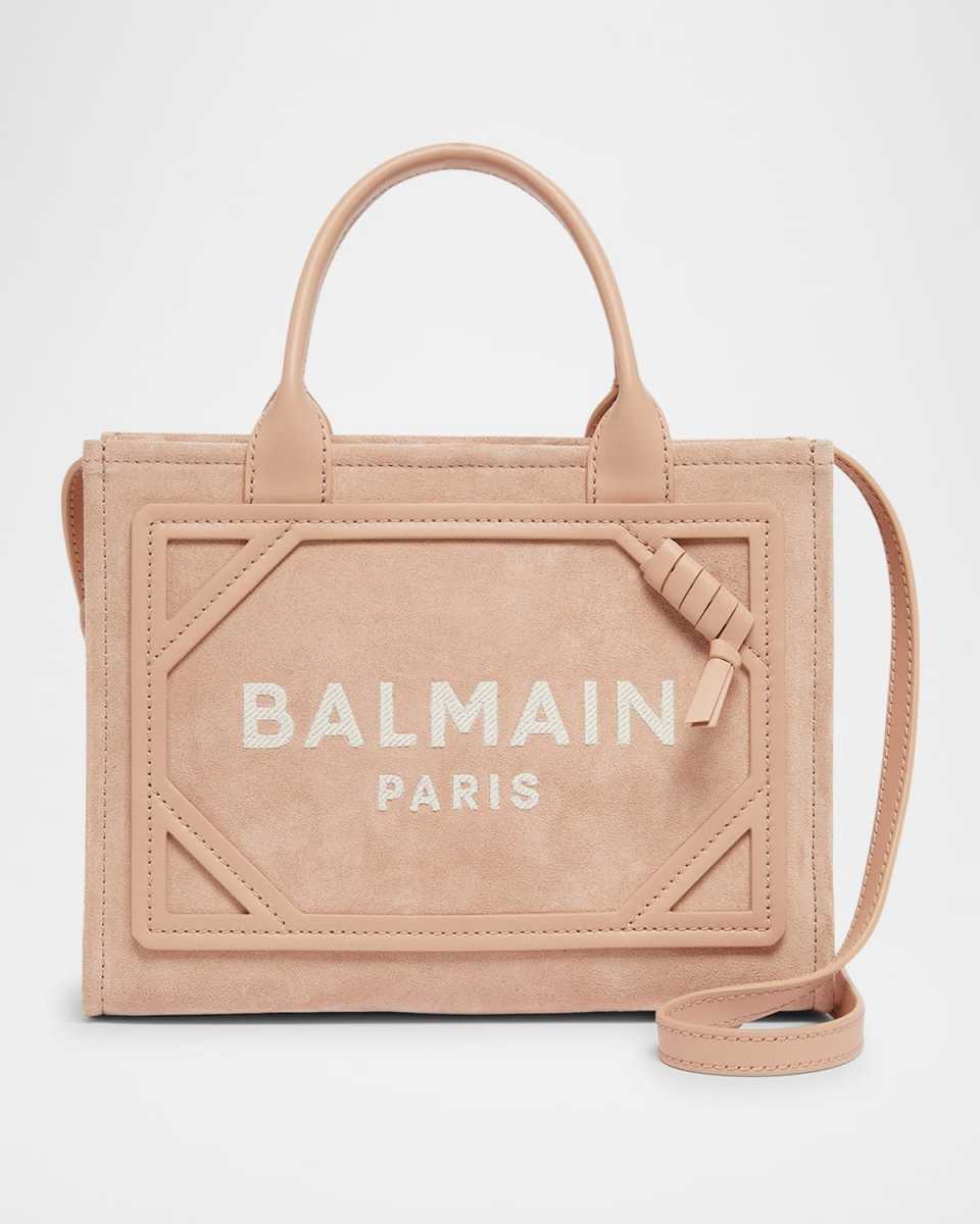 B Army Small Shopper Tote Bag in Suede